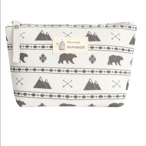 Bear and Mountain Cosmetic Bag